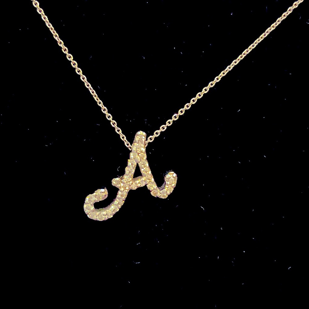 Diamond Roberto Coin Pave Initial Pendant